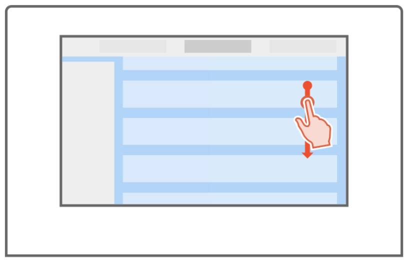 Point list presentation — scrolling list of points within the selected Node, Loop, or Zone